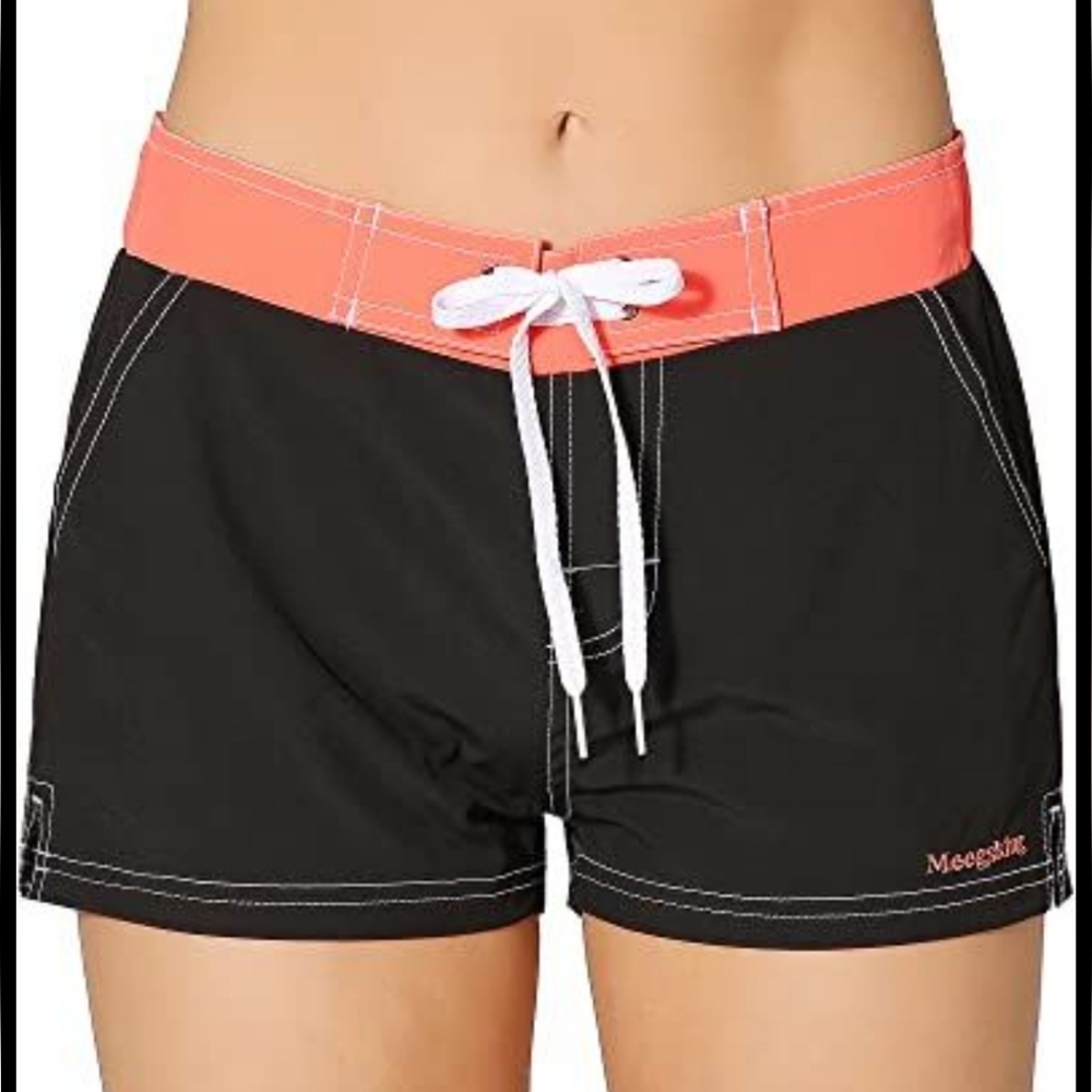 Women's Athletic Shorts - Black and Pink  NWT XXXL